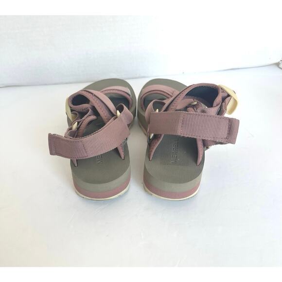 Merrell Comfort Pink Leather Buckle Strap Casual Sporty Slide Sandals Sz 7 - Picture 9 of 13